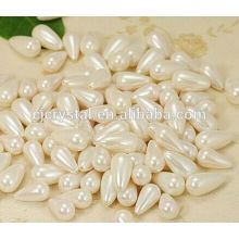 Les plus récentes perles d&#39;olives lisses et blanches, en perle de verre en vrac, perle